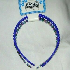 Vintage 2 Beaded Purple Multi Color Headbands